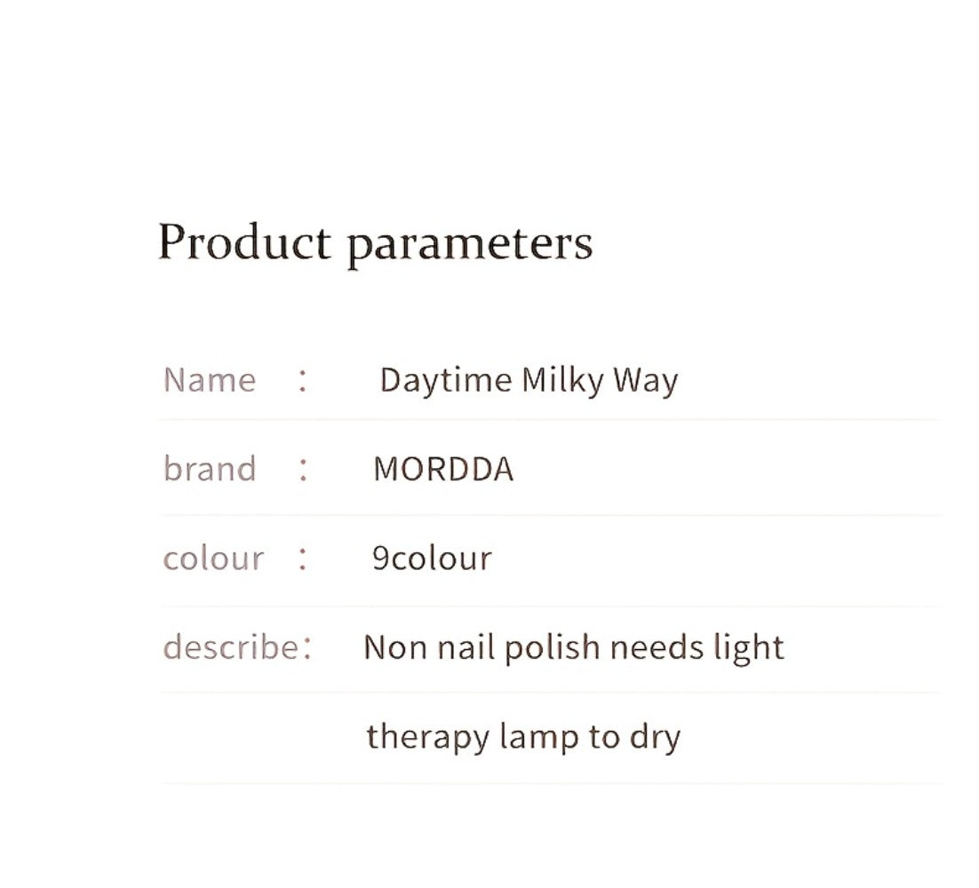 Shimmer Nail Art Gel Nine-Color Grid Palette with Metallic Neutral or Milky Way Color Selection — image 20