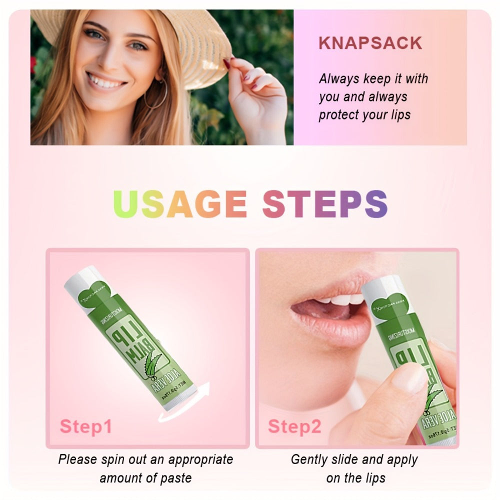 Lip Balm Gift Set 48pcs MISS FACTORX – Moisturizing Glycerin Lip Butter, Hypoallergenic Natural Finish for All Skin Types — i