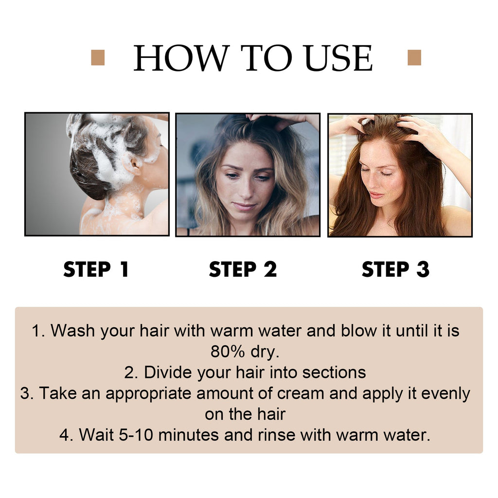 Keratin Hair Care Balance Hair Mask, Repair Frizzy Dry Hair Smooth Moisturizing And Nourishing Hair Mask