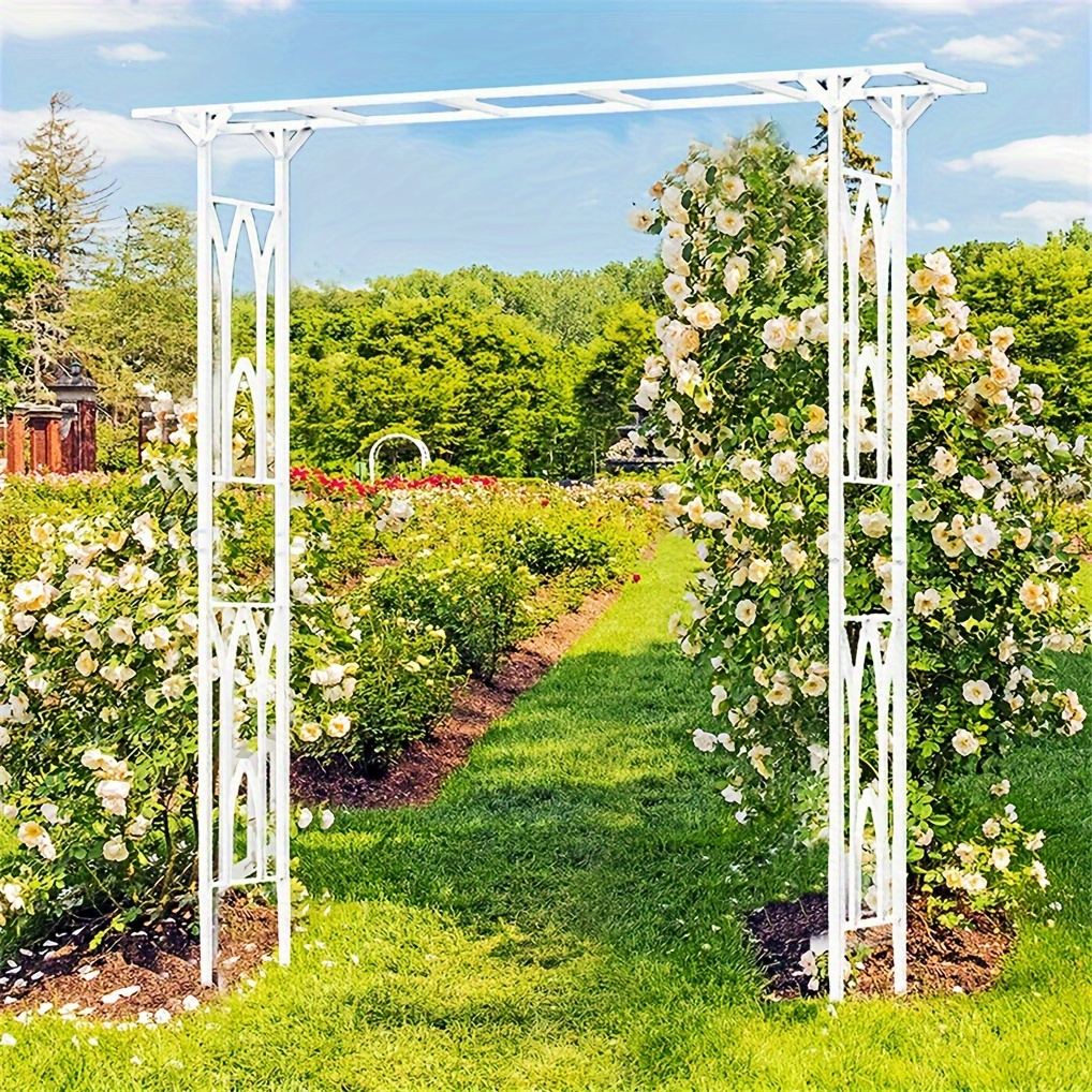 Wedding Arch Metal Garden Arbor Pergola Rose Trellis Backdrop Stand — image 8