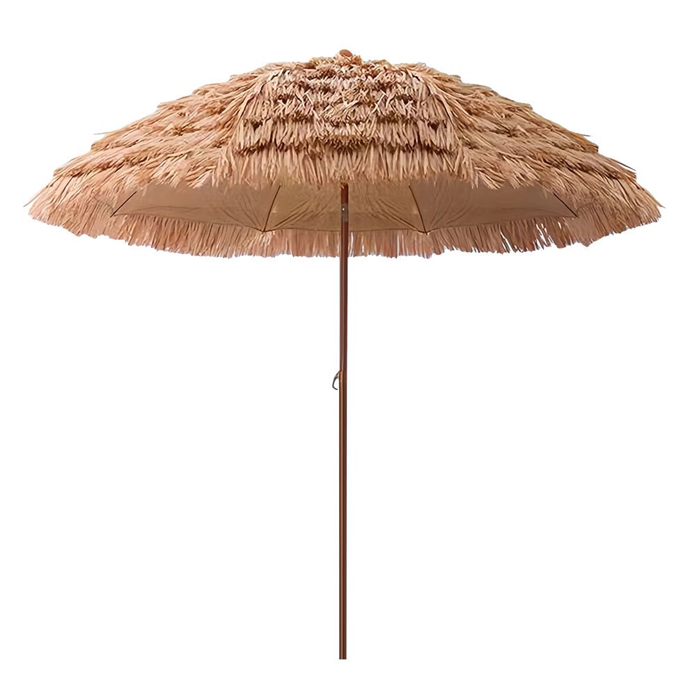 Patio Umbrella 7.5FT Thatch-Style Tiki Design with Steel Pole, Iron Frame, Push Tilt and One-Piece Option — image 5