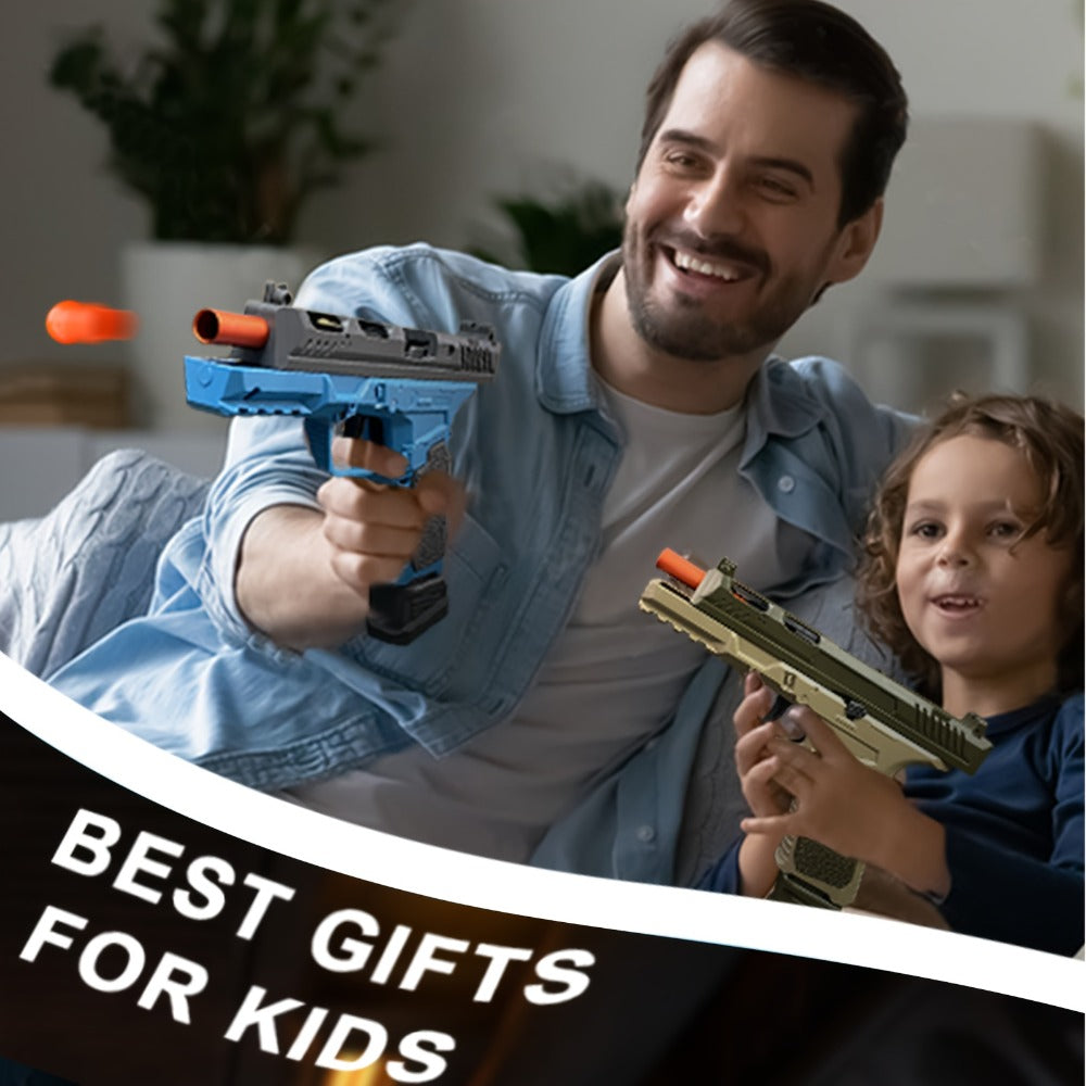 Bullet Toy Gun Pistol with Ejecting Shells & 100 Bullets, Semi- Rapid Fire Foam Blaster for Kids Boys Ages 6+ — image 17