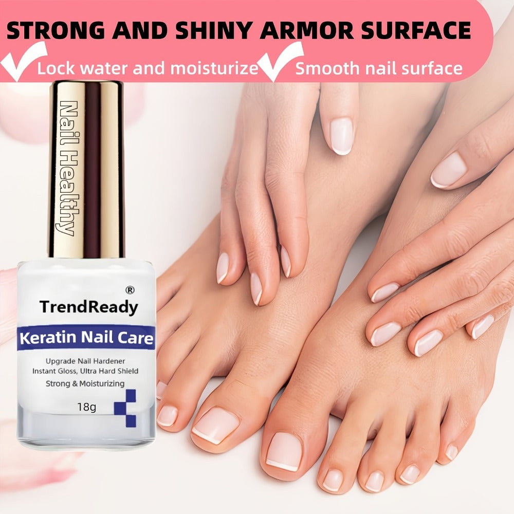 Colored Nail Hardener Set Pink White Yellow – Fast Drying 15ml Nail Strengthener for Weak Splitting Brittle — image 8