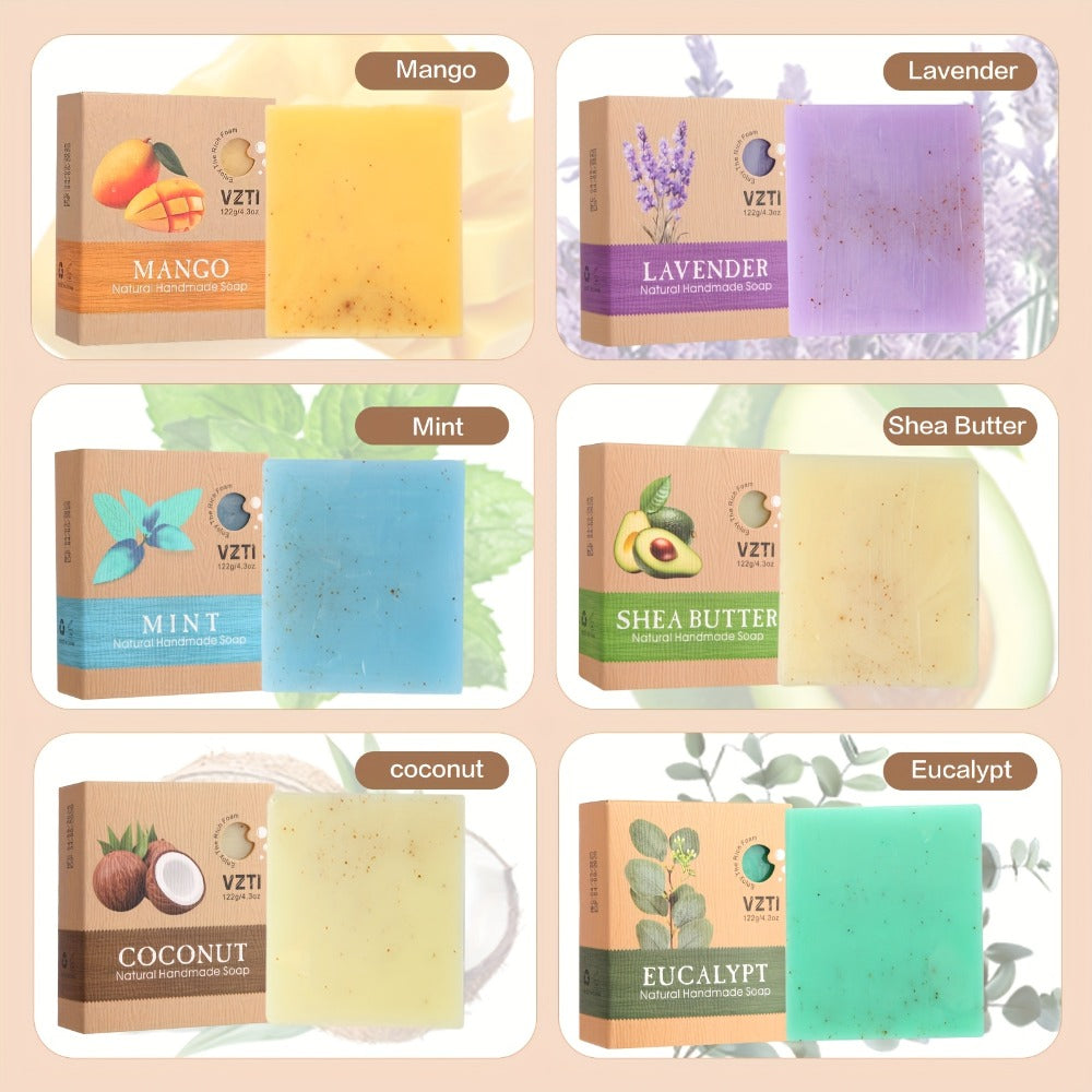 VZTI Handmade Bar Soap Set with Three-Piece Scent Trios or 122g Six-Bar Assortment in Six Scents — image 10