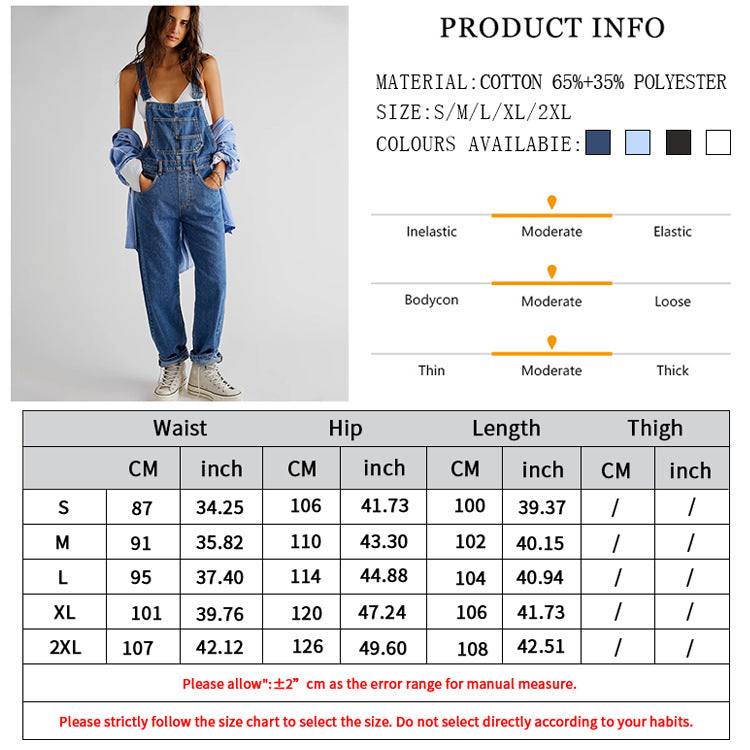 Fashion Casual Loose Denim Trousers