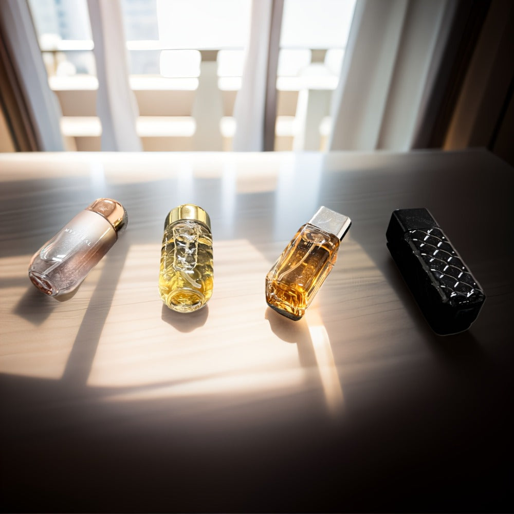 Perfume Gift Set for Women 4 Pieces – Mini Travel Fragrance Set Long Lasting, Unisex Cologne Spray Portable Gift Box for Moth