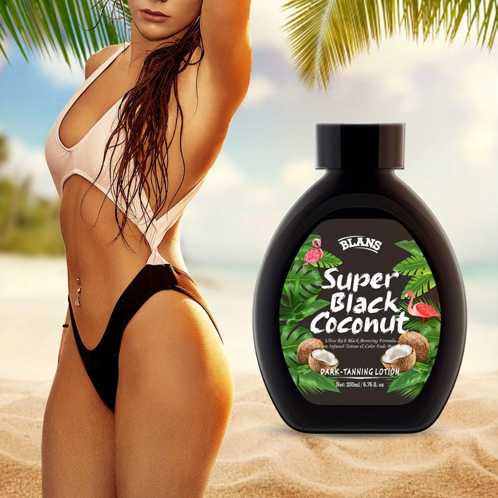Sunless Tanning Cream with Coconut Natural Glow Bronzing Lotion Alcohol-Free BPA-Free for All Skin Types Medium Skin Tone Dai