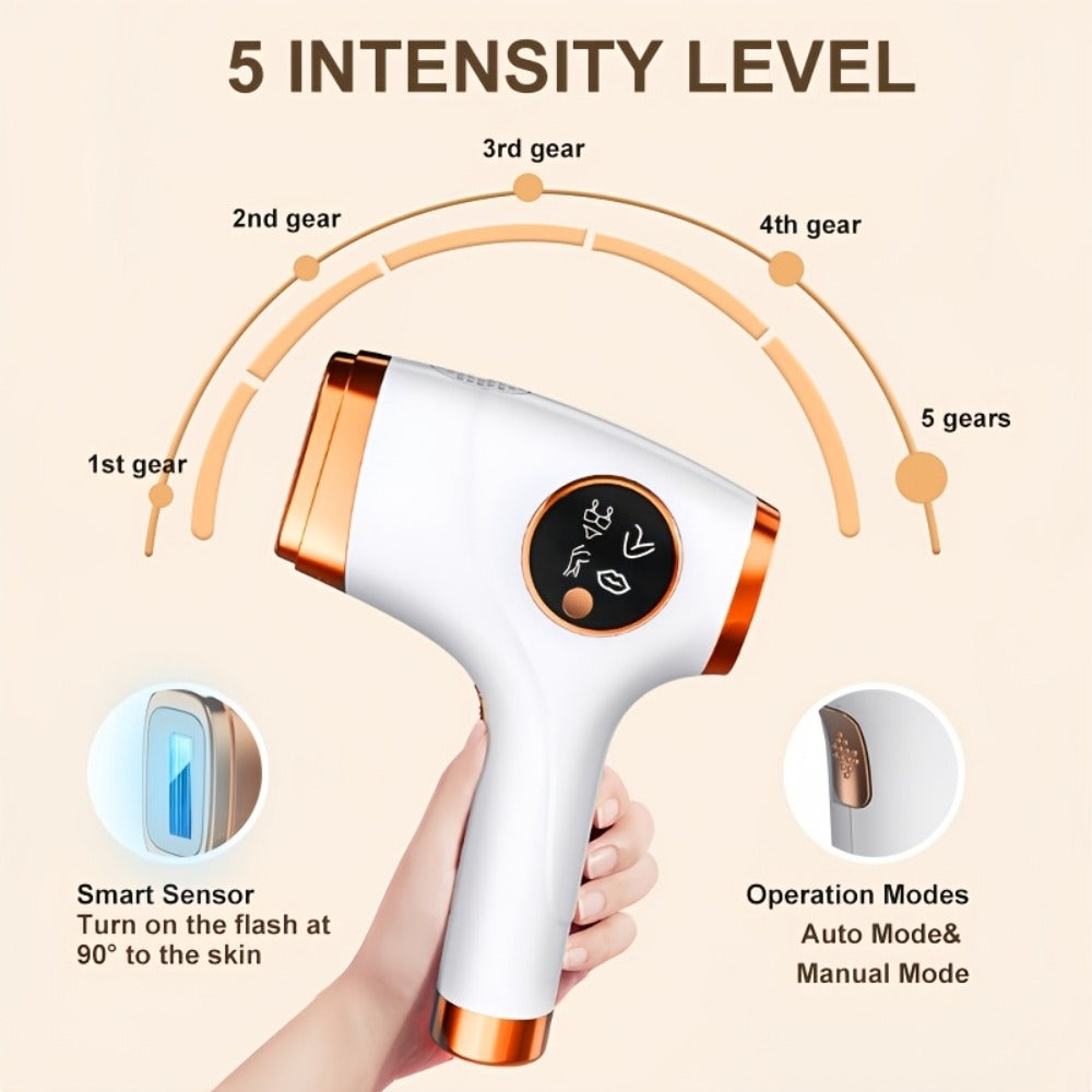 IPL Hair Removal Device 999900 Flashes 3-in-1 At-Home Laser Hair Remover for Women Men for Everyday Face, Beard and Body Groo
