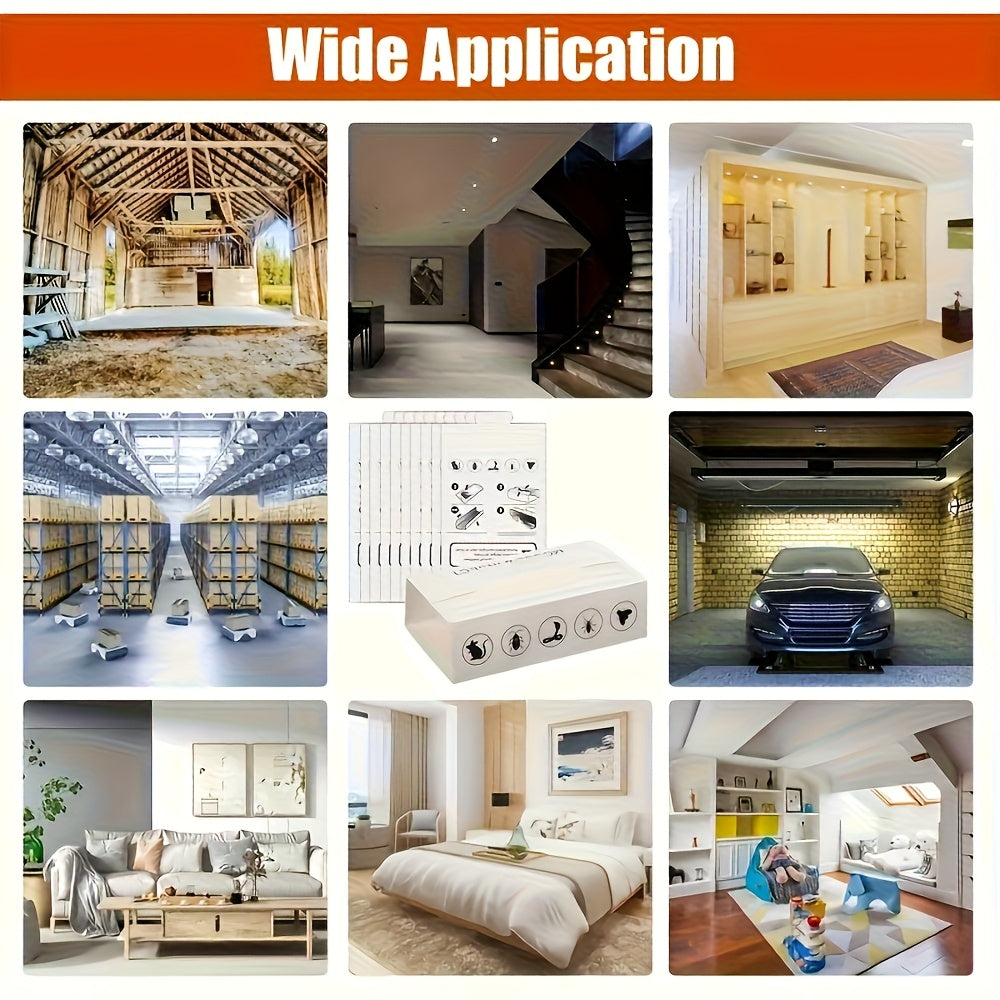20-Piece Foldable Adhesive Insect Trap Cards for Flat, Box or Channel Placement Around Indoor Areas — image 2