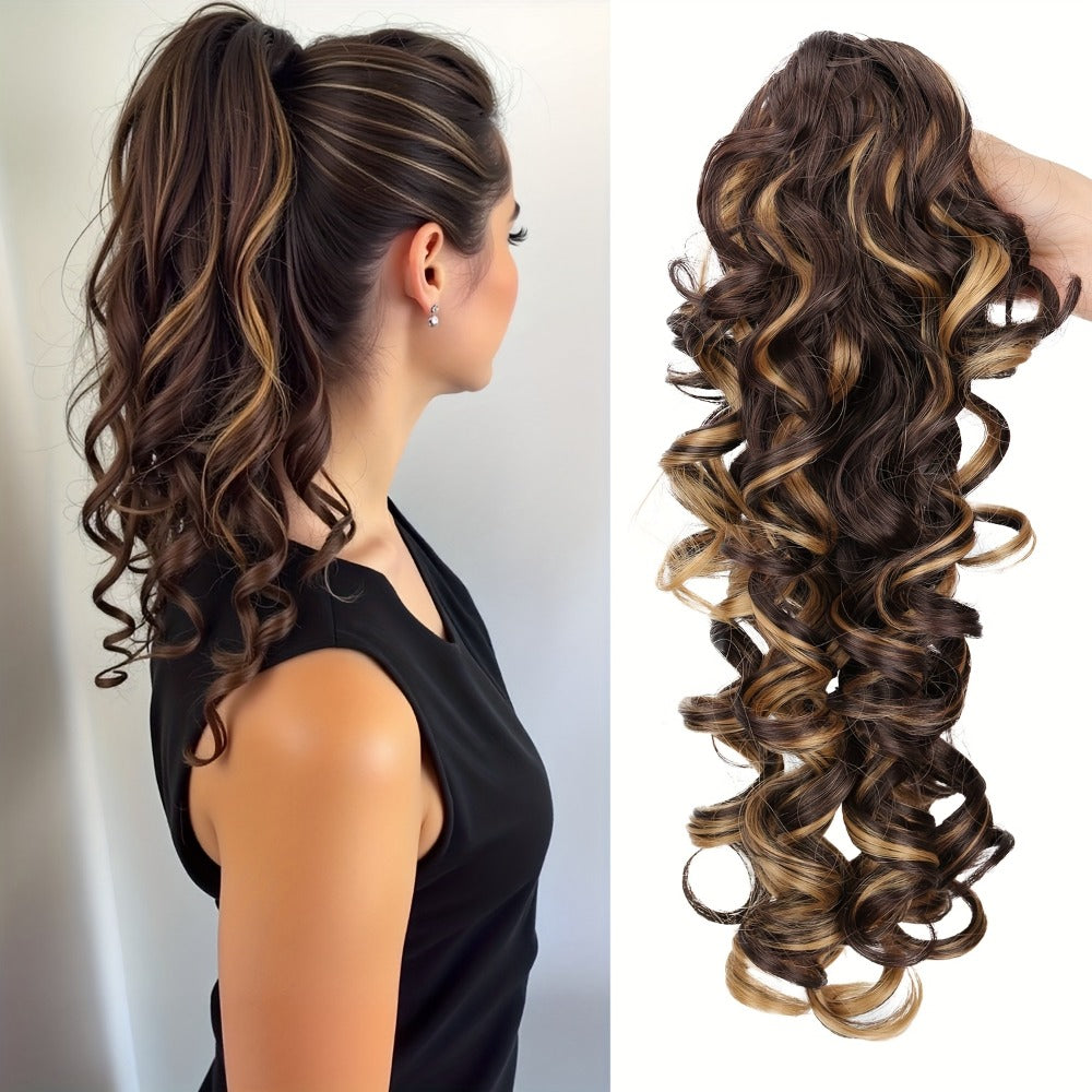 Hair Extensions Kinky-Curly 16-Inch Synthetic Ponytail with Claw Clip and Seven Color Options — image 9
