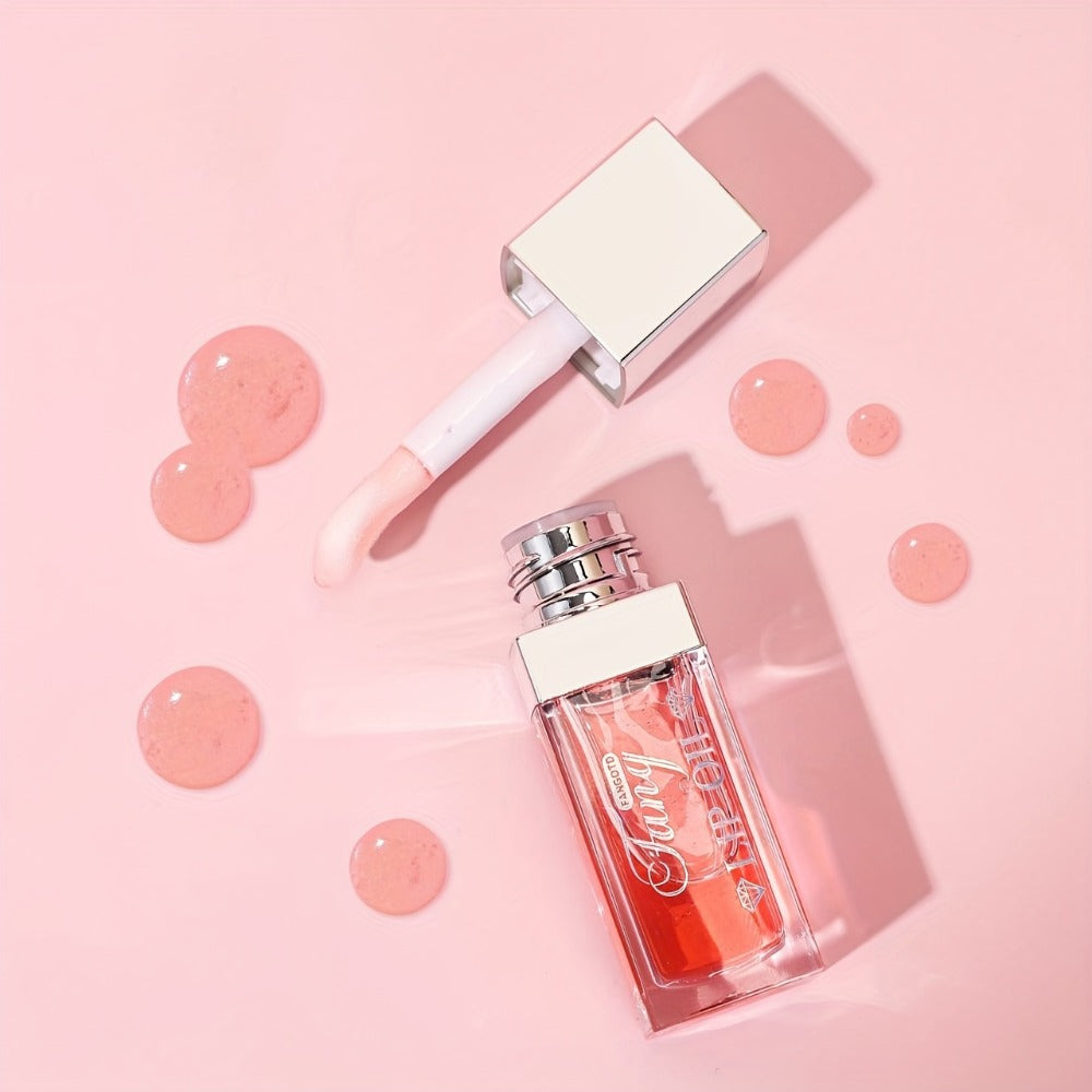 Glossy Lip Oil Set 4 Pack Moisturizing Plumping Transparent Volumizing Lip Treatment Non-Sticky Long-Lasting Lip Gloss Oil fo