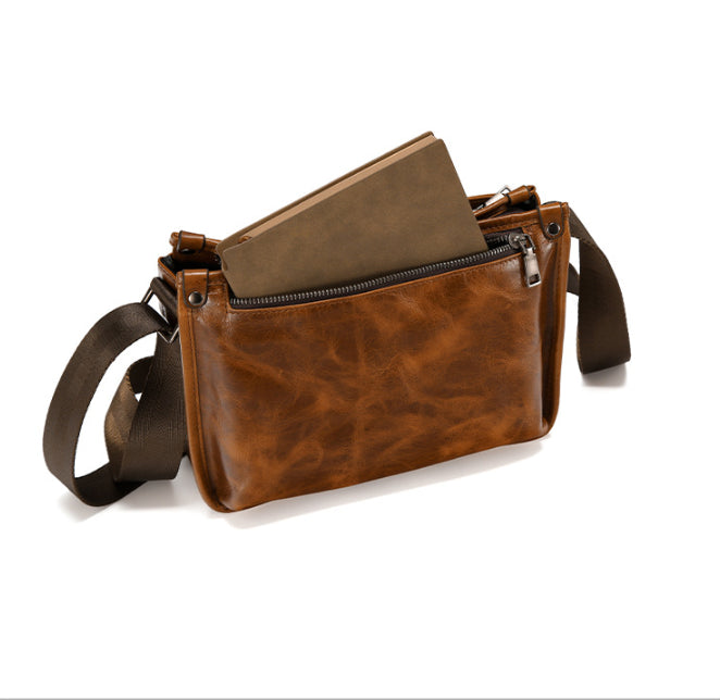 Men's Crossbody Bag Large Capacity Single Shoulder Bag High-end Casual Commuting Bag