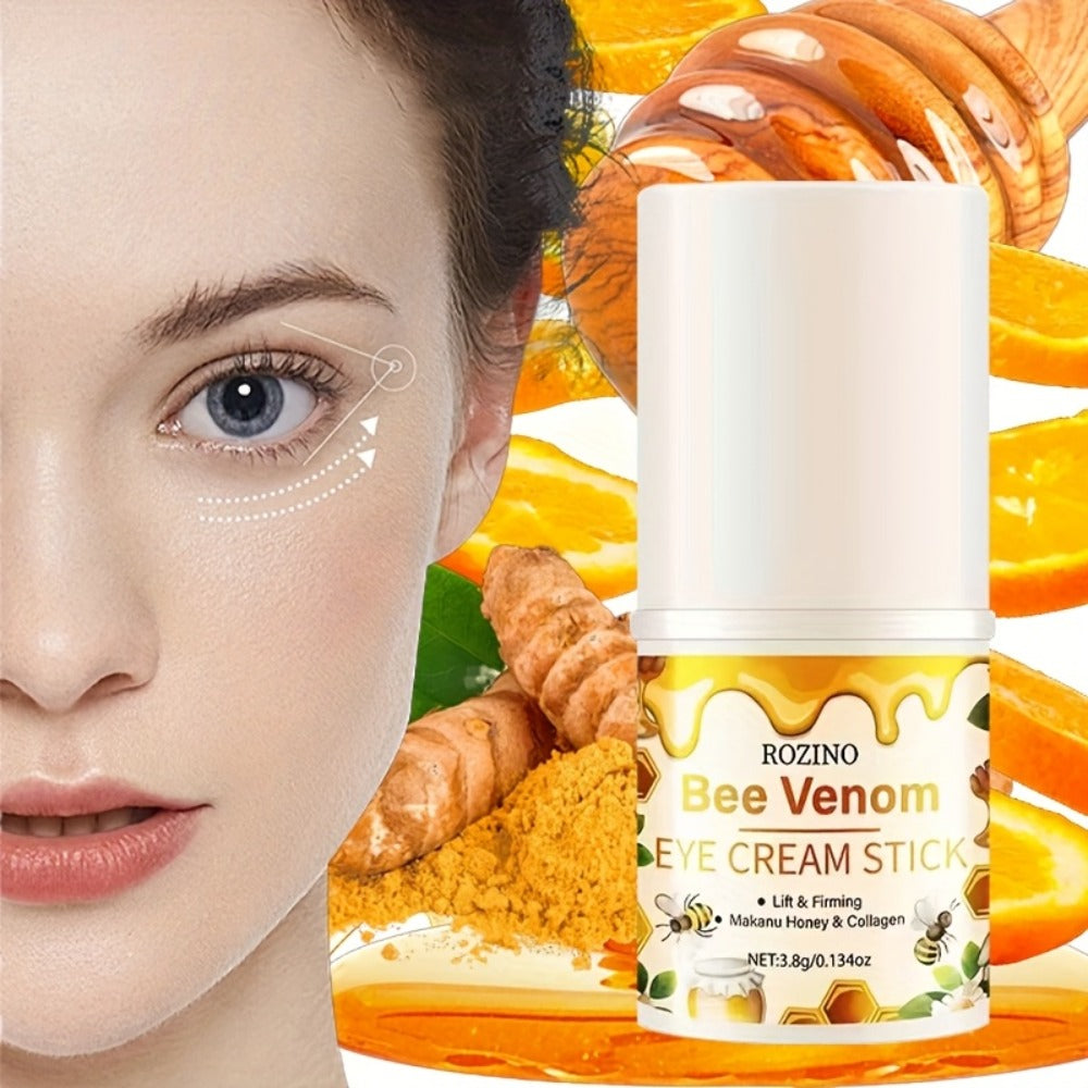 ROZINO Bee Venom and Honey Eye Cream Stick, 3.8g in a Compact White Twist-Up Cosmetic Tube — image 2