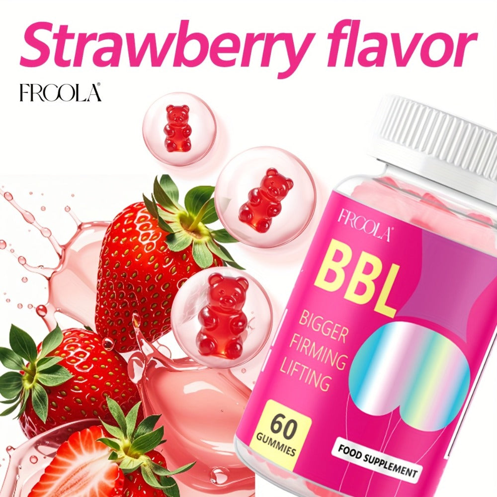 Women's BBL & BBG Herbal Gummies, Bum & Chest Enhancement Support Supplement for Women, Strawberry Flavor — image 4