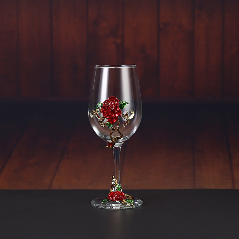 Household enamel crystal glass red wine glass goblet decanter