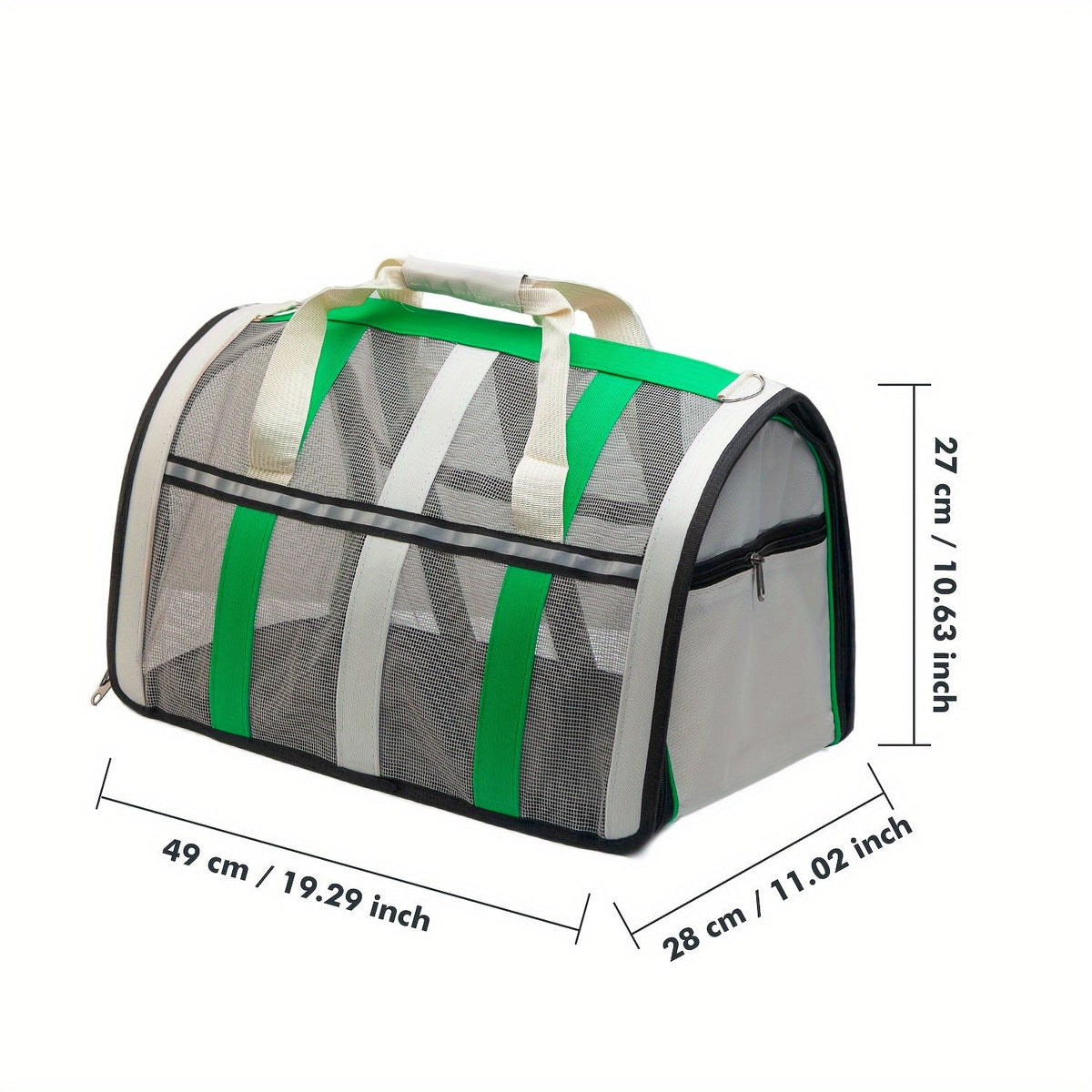 Arched Mesh-Panel Pet Carrier with Top Handles, Seven Colors and Complete S, M and L Size Grid — image 14