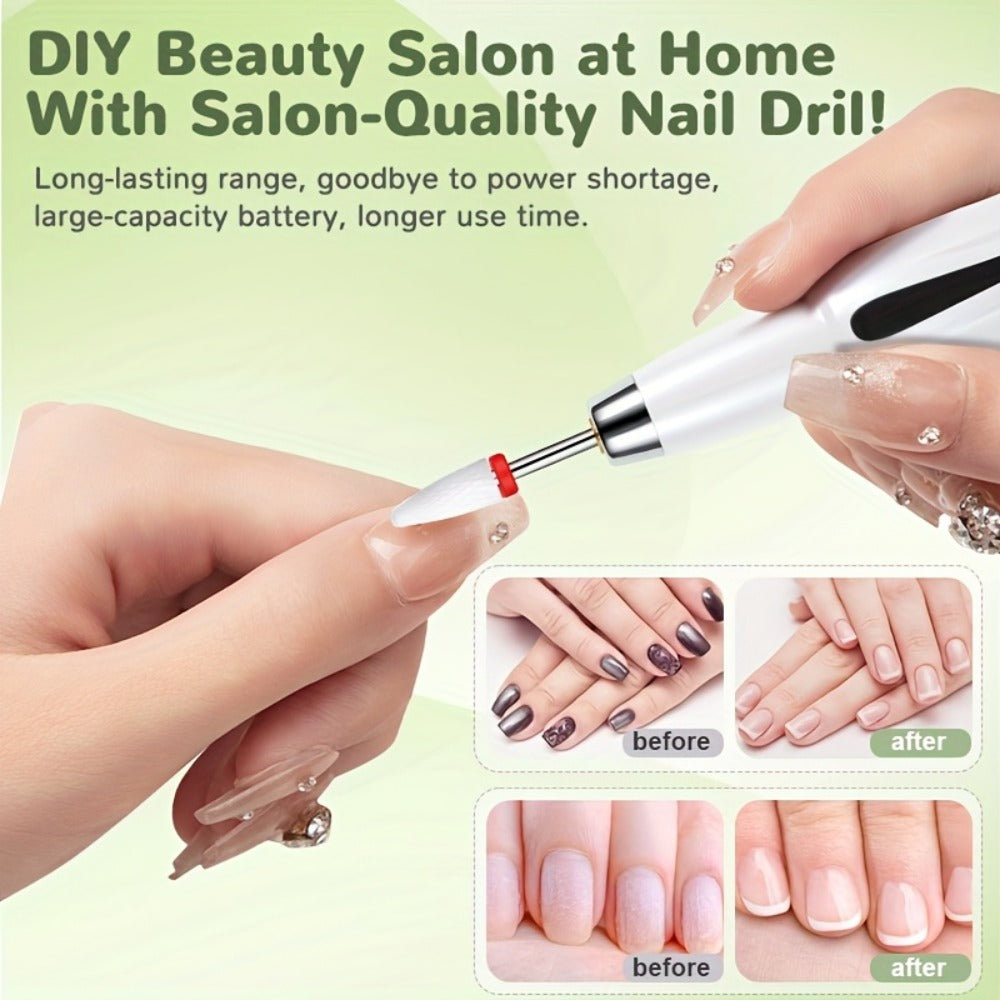 Electric Nail Drill Kit 12 Bits & Stand, 20000RPM Professional Nail File for Gel Polish Removal, Acrylic — image 3