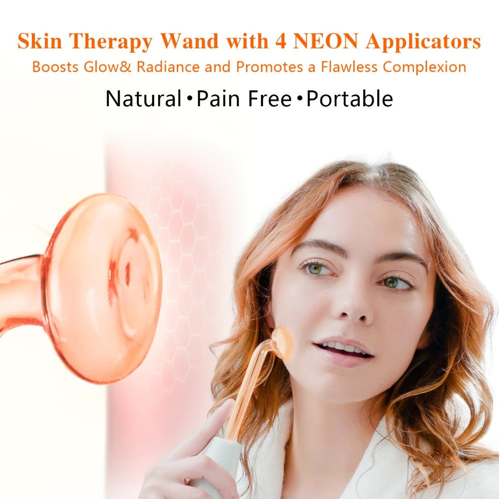 Facial Massager Stick 4-in-1 Vibration Beauty Wand Portable Multi-Function Face Lifting Tightening Skin Care for Home or Salo
