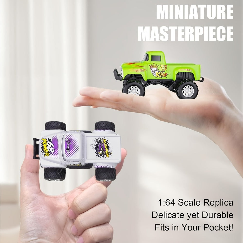 RC Monster Truck 1:64 Scale Alloy Shell with LED Lights, Multi-Control Modes, Adjustable Speed & Steering — image 14