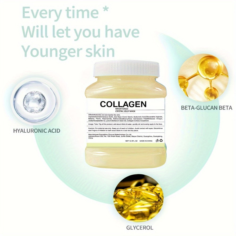 DIY Peel-Off Face Mask Powder Collagen & Turmeric, with Hyaluronic Acid & Beta-Glucan for Bath Time, Home Spa and Personal Ca