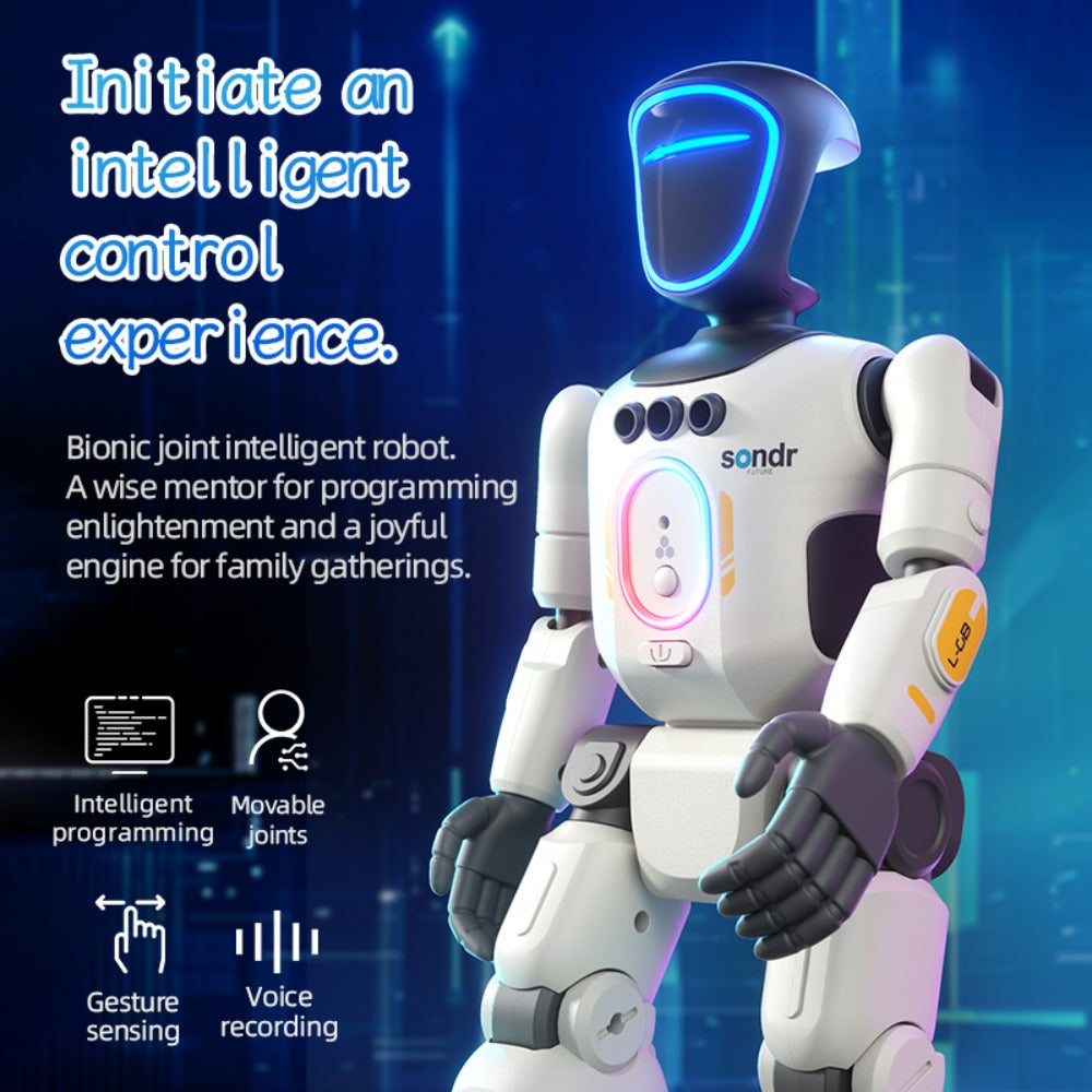 Smart Humanoid Robot Toy with Gesture Sensor & Voice Recorder, Advanced Pose-Controlled Joints, Smart Remote Control — image 