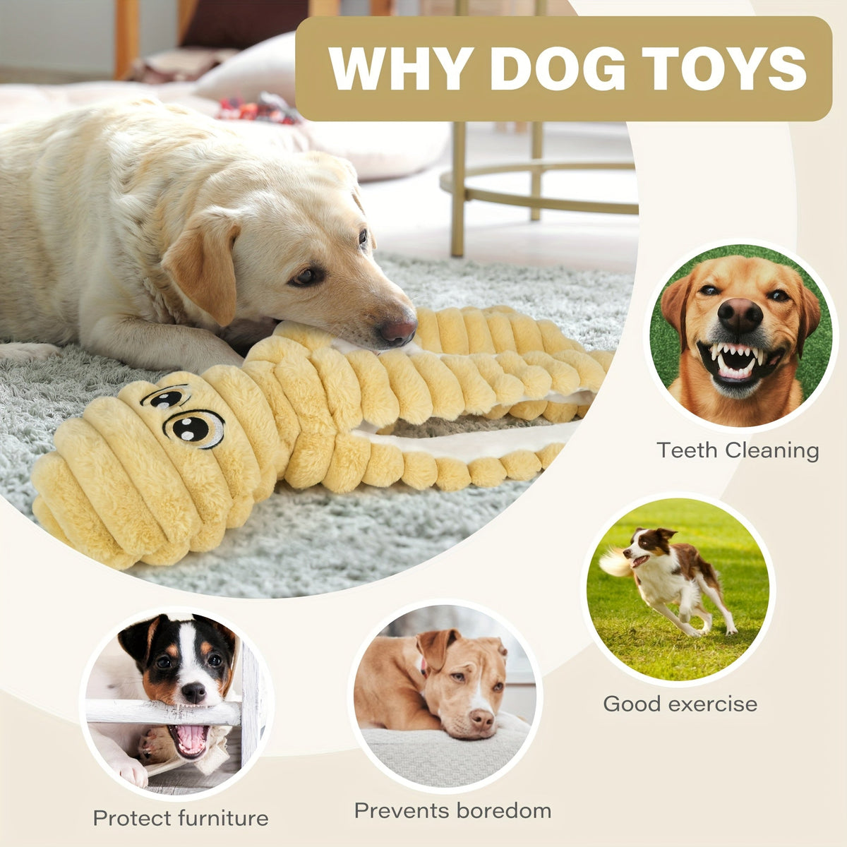 Octopus Dog Toy with the Textured Tentacles for Supervised Play — image 6