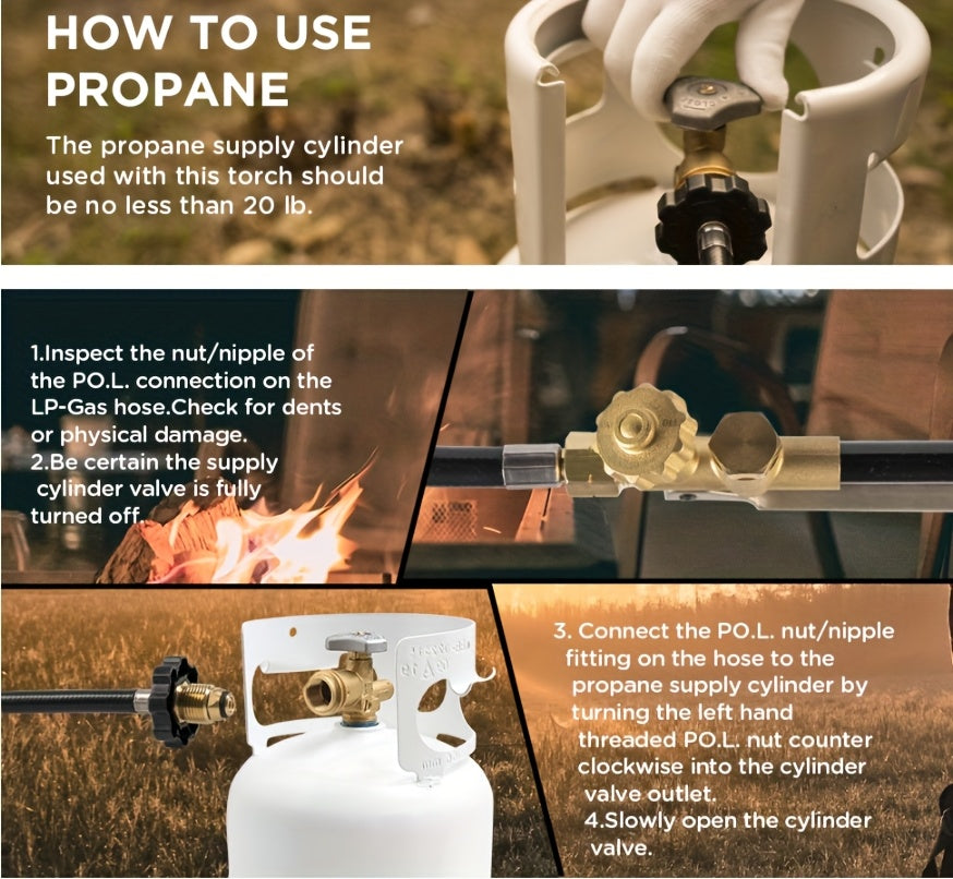 Propane Weed Torch, Flame Weeder Ice Melter Outdoor Roof Driveway for Garden, Patio and Yard Use — image 16