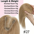 Hair Topper Human Hair Clip In Lace Base 8x10cm Curtain Bangs Thinning Hair Coverage 6-14 Inch | Highlight Blonde #27 #613 #1