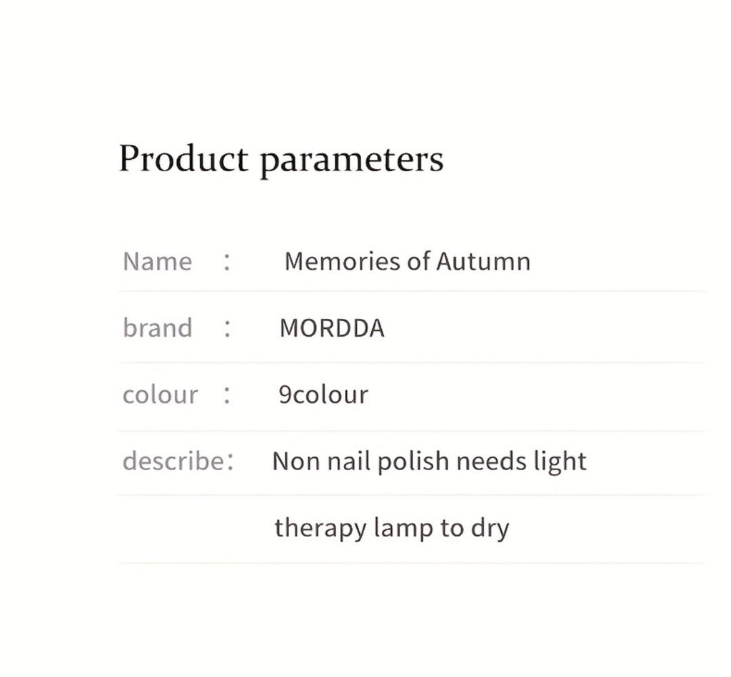 Gel Nail Polish Set with MORDDA Label, 9 Gradient Colors in the Yi Qiu Ci Nine-Grid Palette — image 23