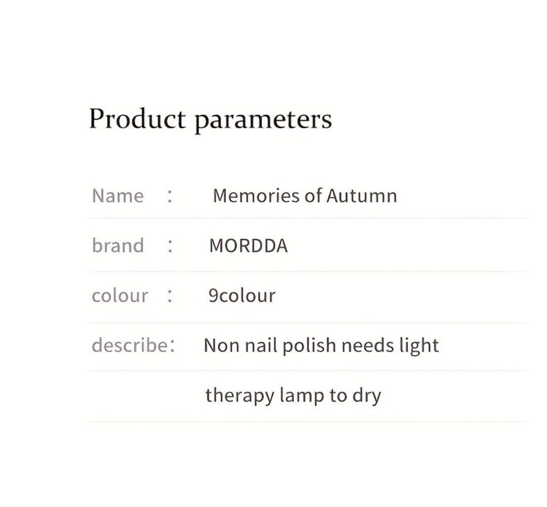 Gel Nail Polish Set with MORDDA Label, 9 Gradient Colors in the Yi Qiu Ci Nine-Grid Palette — image 23
