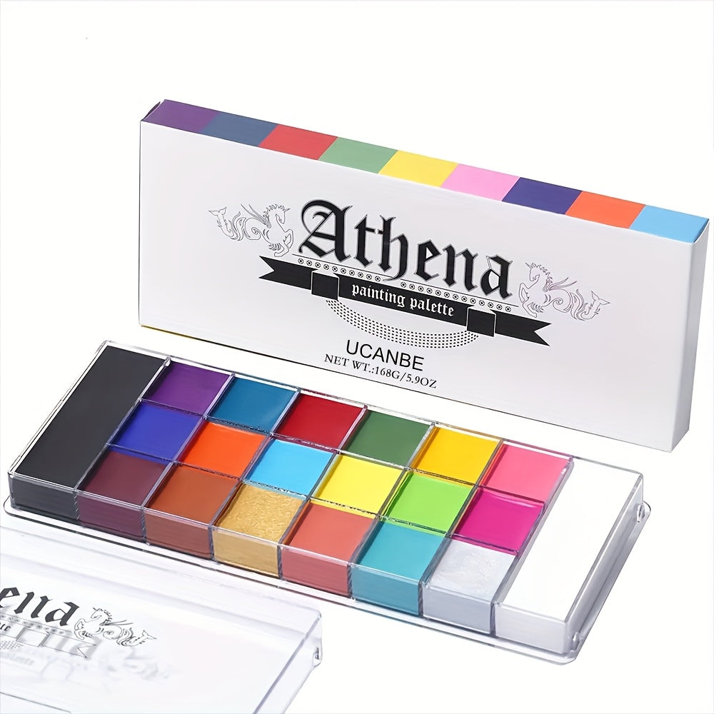 Oil-Based Face Body Paint Palette 20 Colors 168g – Halloween SFX Makeup Kit Black White Flash Tattoo Cosplay — image 16