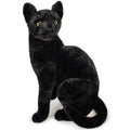 Plush Toy Boone Black Cat 13-Inch Sitting Kitty with Green Eyes for Shelf or Room Display for Character Display, Room Decor a
