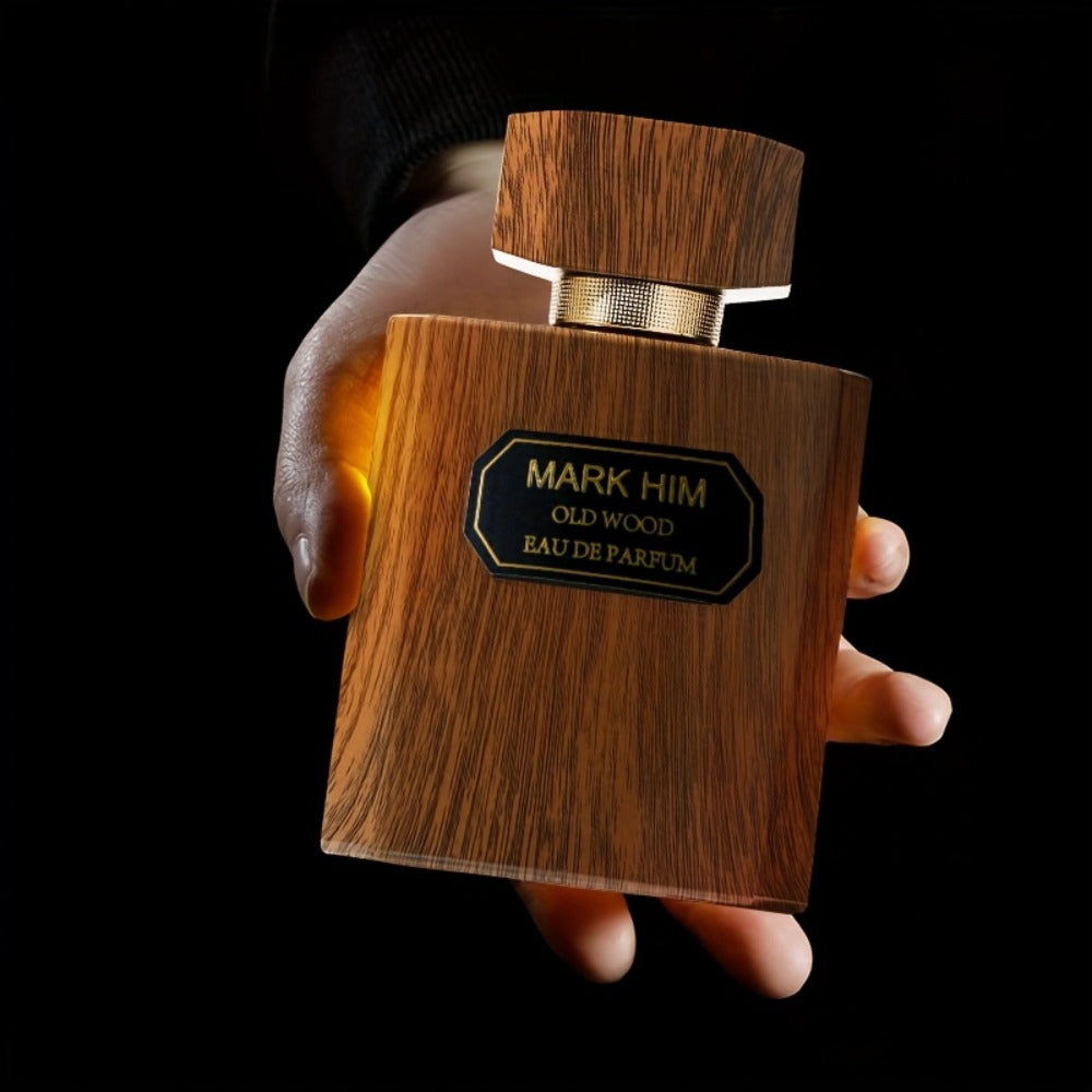 Cologne Spray for Men MARK HIM OLD WOOD 100ml with Wood-Look Bottle, Rectangular Cap and Boxed Presentation — image 2