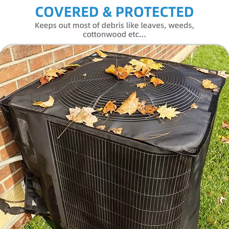 2-Piece Outdoor Air Conditioner Unit Top Dust Cover with Sticky Paste