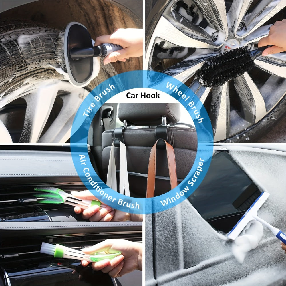 Car Cleaning Kit in 19 or 41-Piece Options with Brushes, Towels, Bucket and Selected Vacuum Tools — image 9