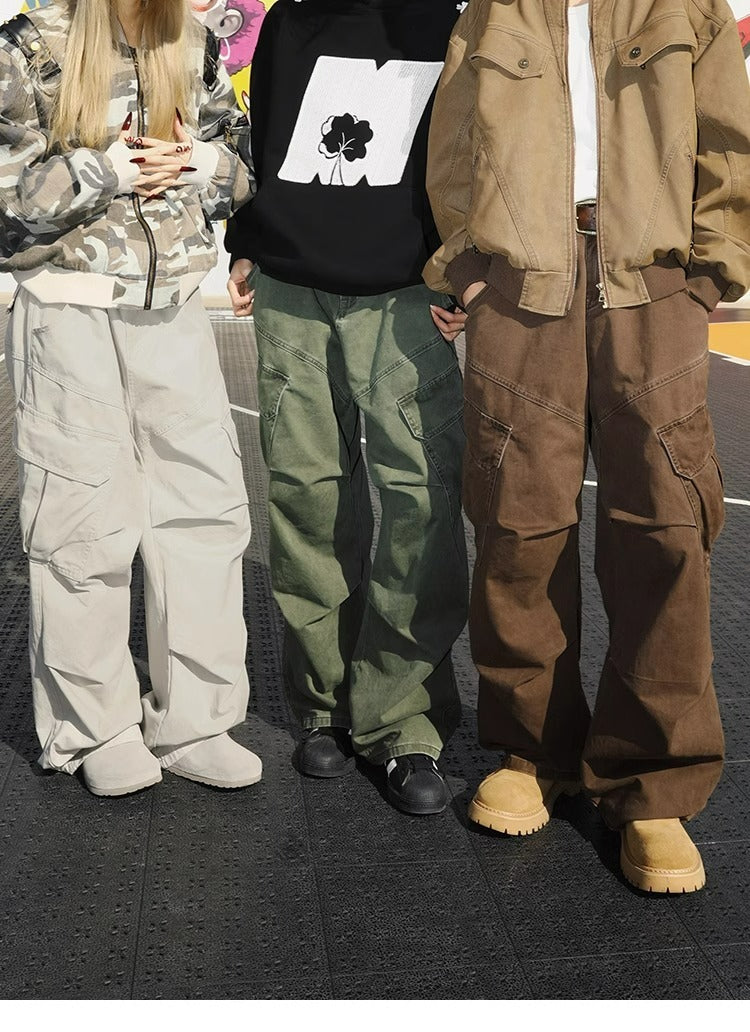 Pleated Paratrooper Work Trousers For Men
