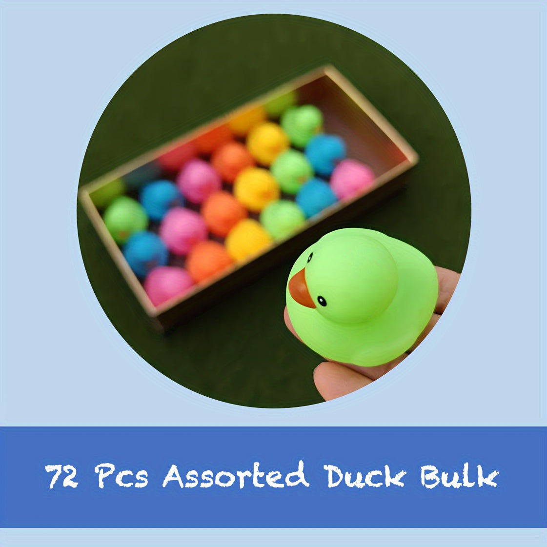 72-Piece Assorted Mini Rubber Duck Set in Mixed Colors for Supervised Bath, Pool and Party Play — image 11