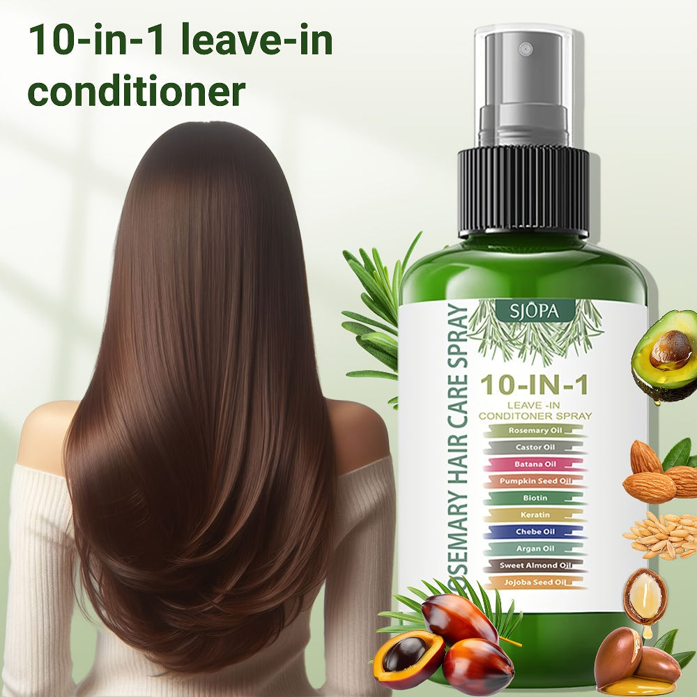 10-in-1 Molecular Leave-In Hair Mask with Argan Oil, Keratin & Coconut Oil for Bath Time, Home Spa and Personal Care — image 