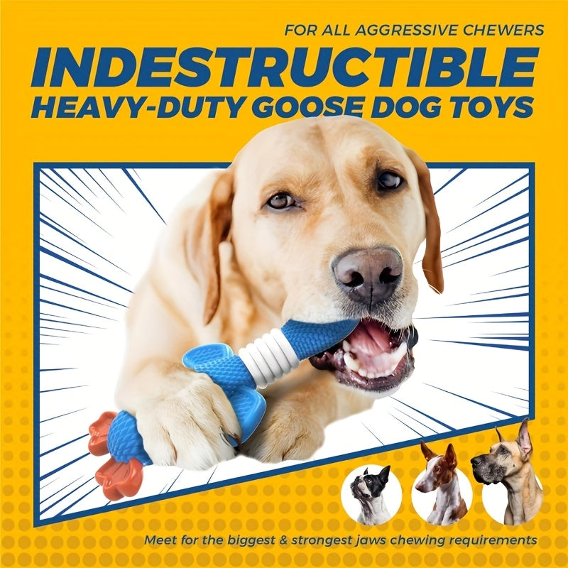 Dog Toy Nylon Goose or Clownfish Chew Design for Medium and Large Dogs in Two Blue Styles for Interactive Chew Play — image 2