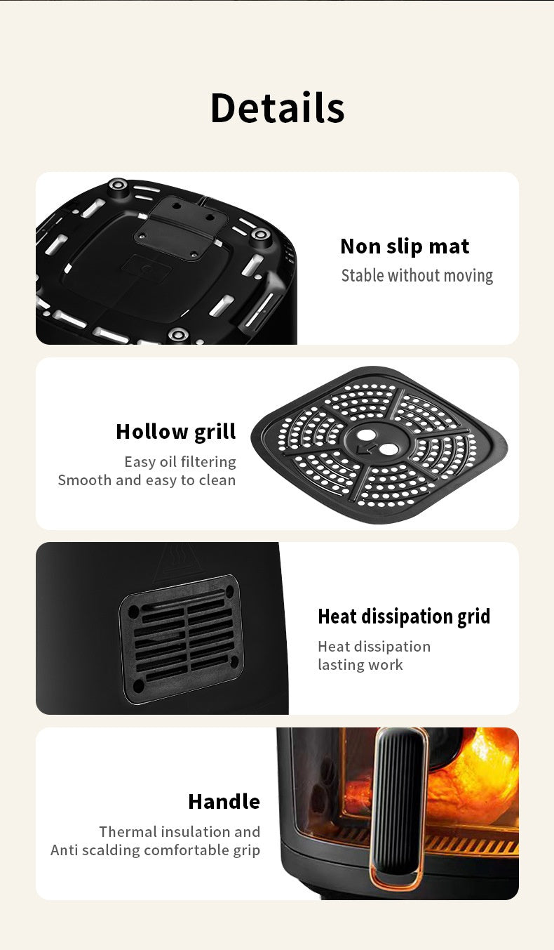 Home Visual Touch Screen Large Capacity Air Fryer
