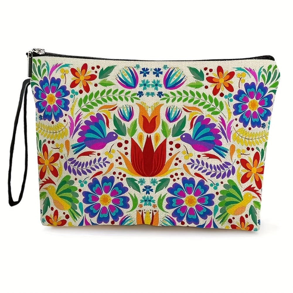 Makeup Bag Four-Piece Zipper Pouch Set in Floral or Animal Prints for Travel, Vanity and Everyday Beauty Storage — image 4