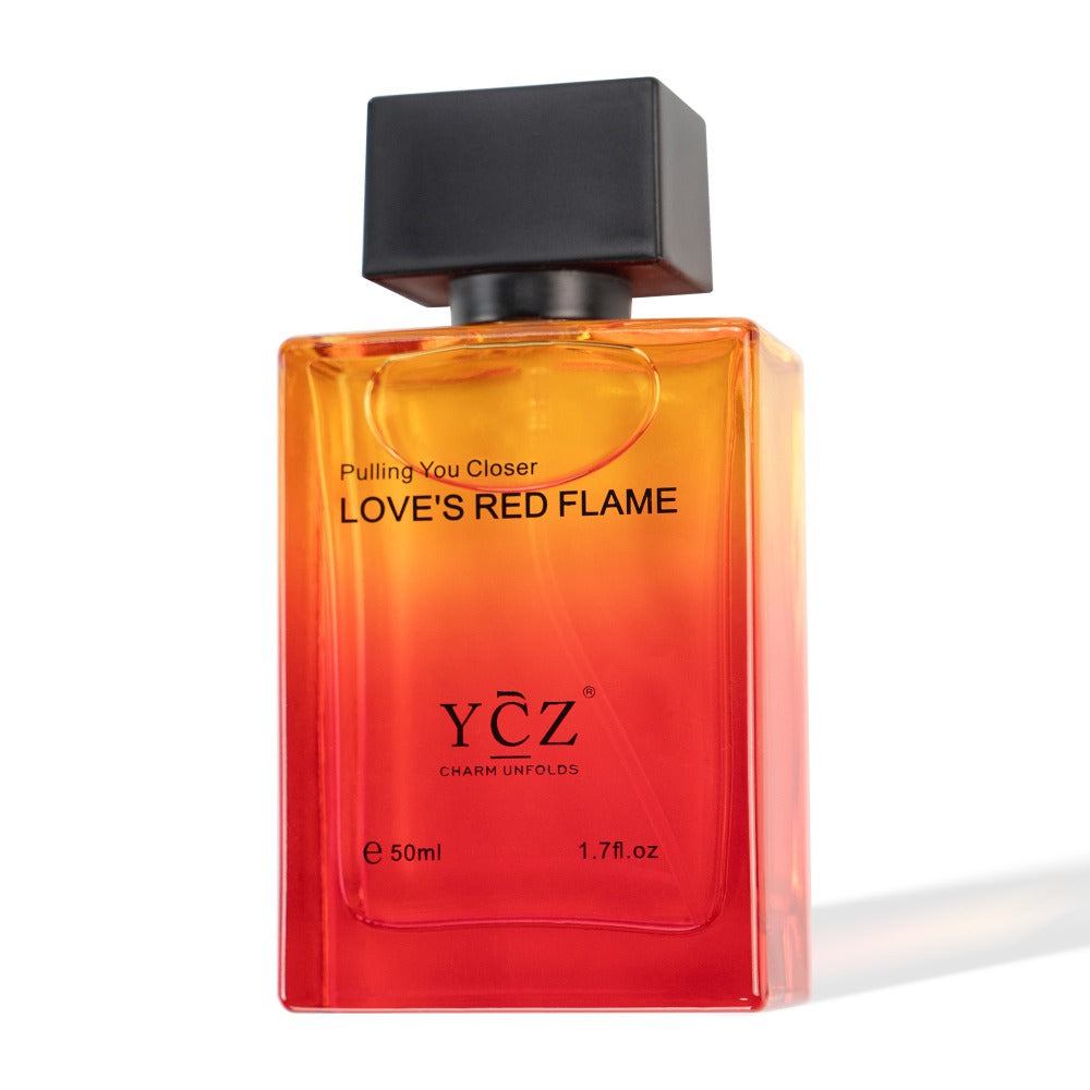 Cologne Eau de Parfum for Men YCZ LOVE'S RED 1.7 fl oz Spray with Red Glass Bottle and Box — image 3