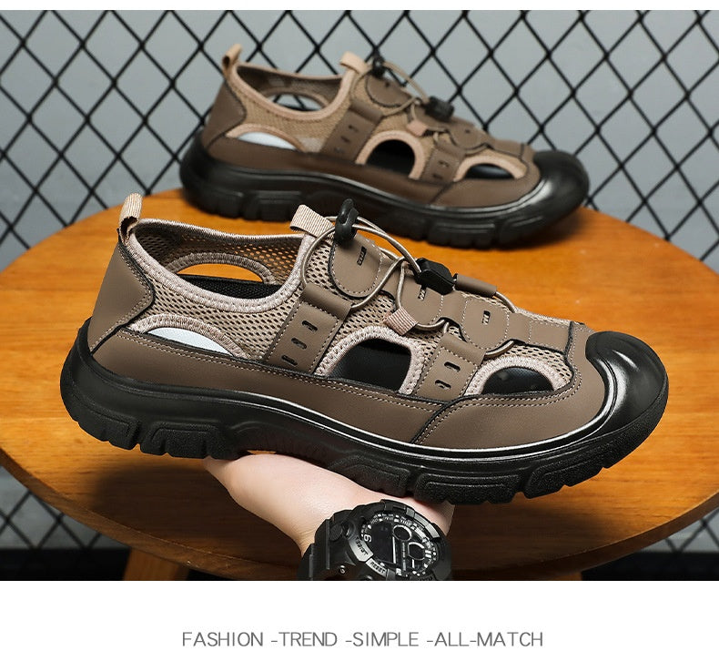 Summer Beach Hole Wading Rotating Button Sandals Men's Casual Shoes