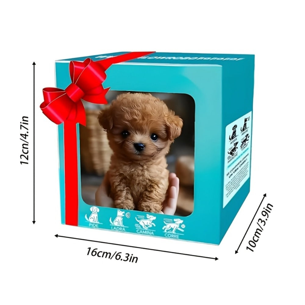 Two-Piece Brown Electronic Plush Puppy Toy Set with Walking and Barking Presentation and Boxed Dogs — image 2