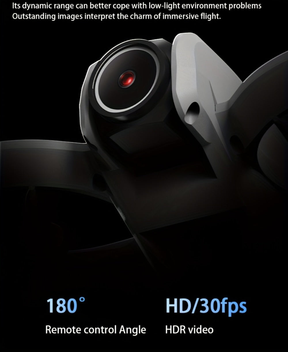 Mini 4K FPV Drone 180° Rotating Dual Camera Optical Flow Positioning Dual Batteries 360° Flip One-Key Takeoff Anti-Shake — im