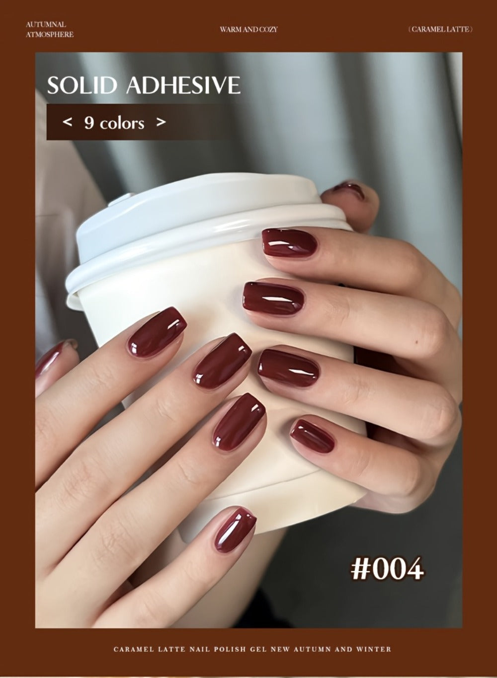 Gel Nail Polish MORDDA 9-Color Autumn Harvest Set with Solid Shades and Included LED Curing Pen for Nail Art — image 14