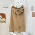 Cartoon Bear Plush Gloves Thickened Warm And Cute Scarf