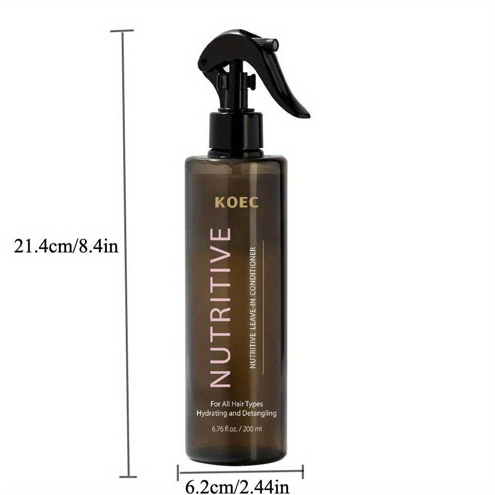 Leave-In Conditioner Spray 2 Bottles 13.53oz Detangler with Snail Serum Anti-Frizz Deep Conditioning Shine-Boosting Moisturiz