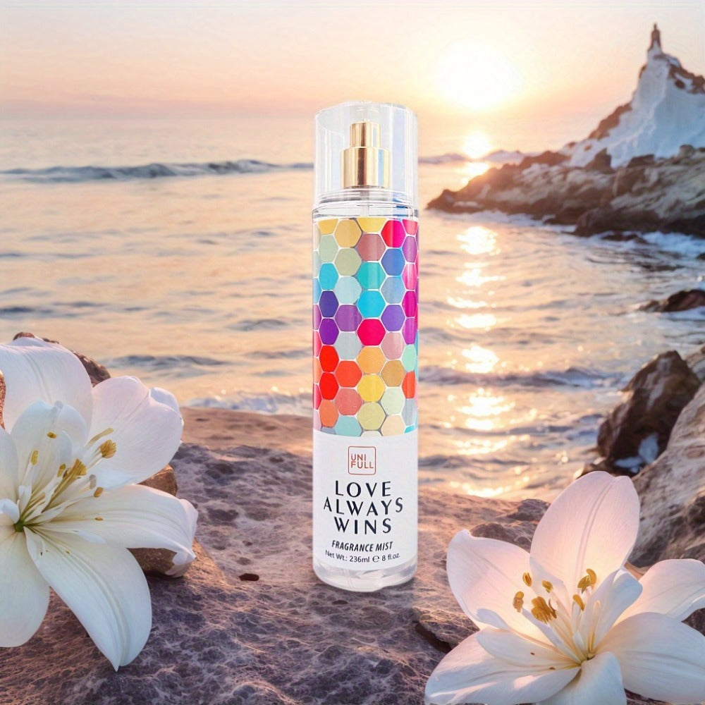 Body Mist Perfume Spray 8oz – 12 Scents Floral Hair & Body Fragrance for Women, Rose, Cherry Blossom, Beach, Long-Lasting Lig