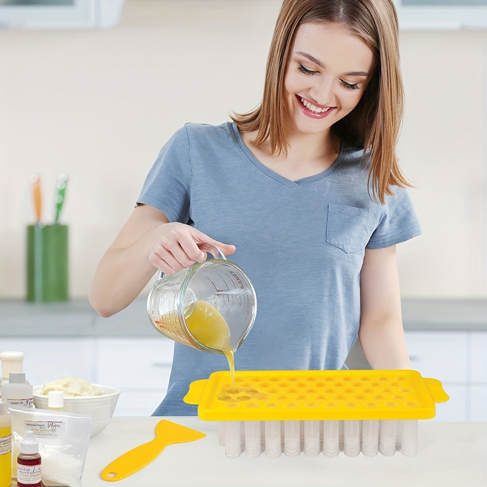 Empty Lip Balm Tubes 50 Pack with Filling Tray & Spatula, 5.5ml Clear BPA Free DIY Lip Balm Making Kit, Food — image 17